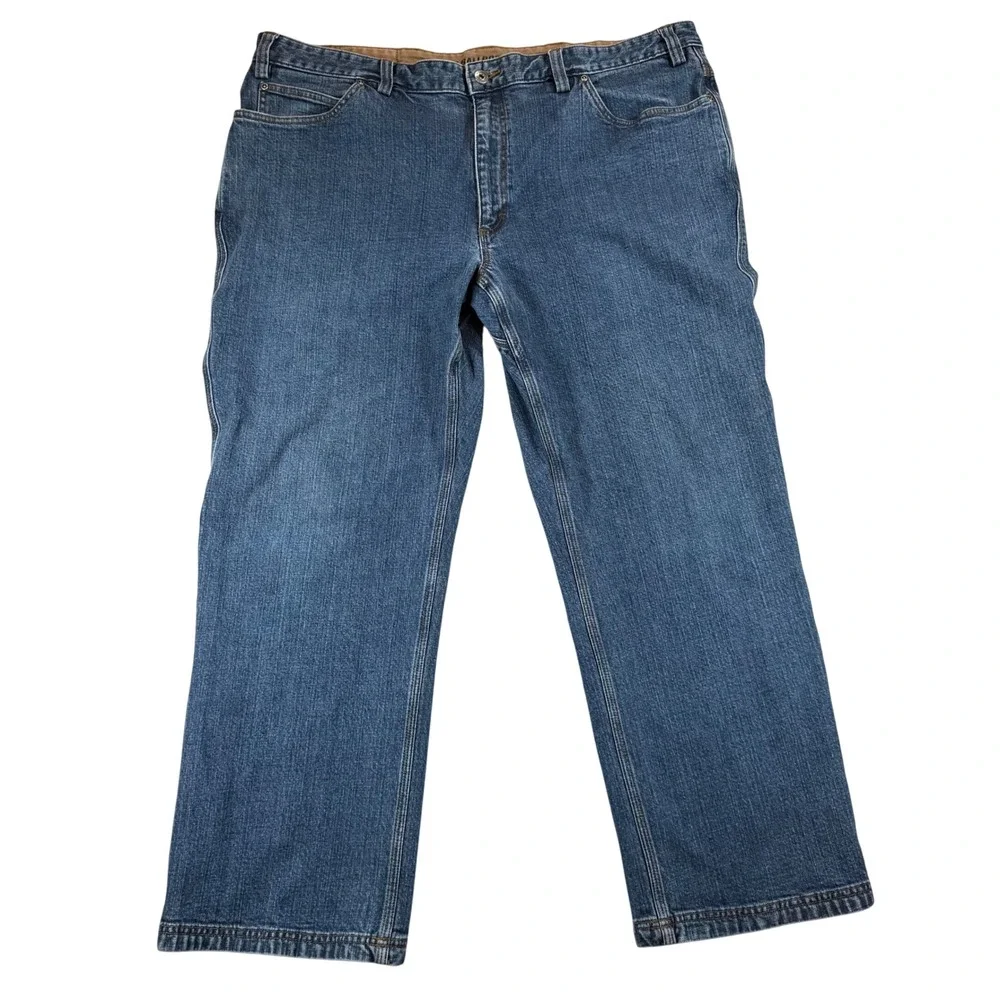 Duluth Trading Co Flex Ballroom Jeans Mens 44x30 Medium Wash Straight Leg